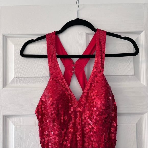 Fun Papell Boutique sequined evening dress, red, size 10 - Picture 3 of 6